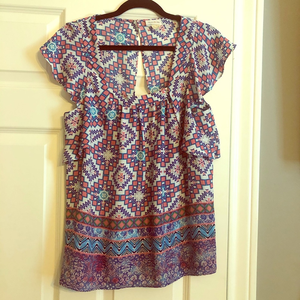 Meadow Rue Geometric Blouse